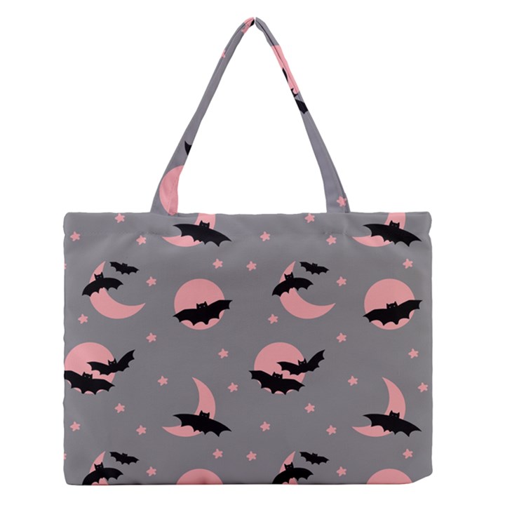 Bat Zipper Medium Tote Bag