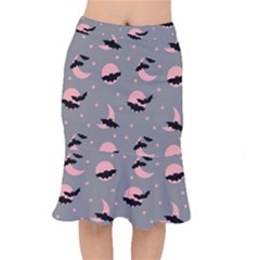 Bat Short Mermaid Skirt by SychEva