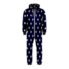 1950 Navy Blue White Dots Hooded Jumpsuit (kids) by SomethingForEveryone