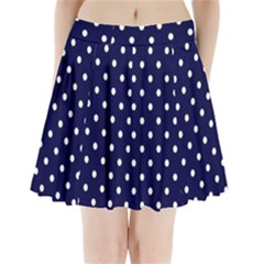 1950 Navy Blue White Dots Pleated Mini Skirt by SomethingForEveryone