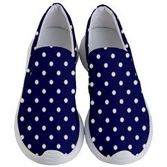 1950 Navy Blue White Dots Women s Lightweight Slip Ons by SomethingForEveryone