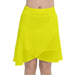 Yellow Chiffon Wrap Front Skirt by SomethingForEveryone