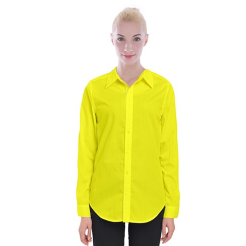 Yellow Womens Long Sleeve Shirt by SomethingForEveryone