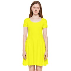 Yellow Inside Out Cap Sleeve Dress by SomethingForEveryone