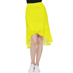 Yellow Frill Hi Low Chiffon Skirt