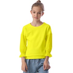 Yellow Kids  Cuff Sleeve Top