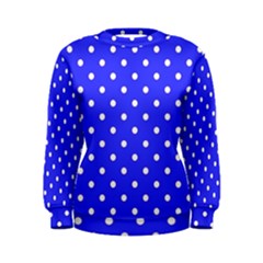 1950 Purple Blue White Dots Women s Sweatshirt by SomethingForEveryone