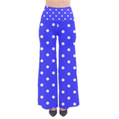 1950 Purple Blue White Dots So Vintage Palazzo Pants by SomethingForEveryone