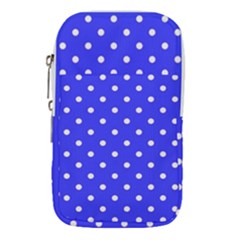 1950 Purple Blue White Dots Waist Pouch (large) by SomethingForEveryone