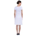 White Short Sleeve Front Wrap Dress View2