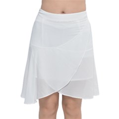 White Chiffon Wrap Front Skirt by SomethingForEveryone