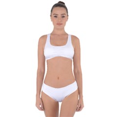 White Criss Cross Bikini Set by SomethingForEveryone