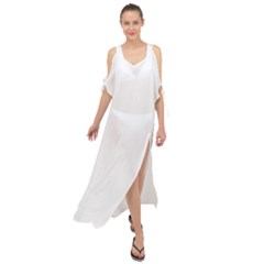 White Maxi Chiffon Cover Up Dress by SomethingForEveryone