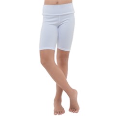 White Kids  Lightweight Velour Cropped Yoga Leggings by SomethingForEveryone