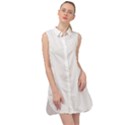 White Sleeveless Shirt Dress View1