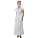 White Flutter Sleeve Maxi Dress View1