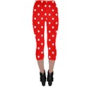 1950 Red White Dots Capri Leggings  View2