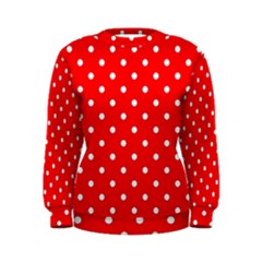 1950 Red White Dots Women s Sweatshirt by SomethingForEveryone