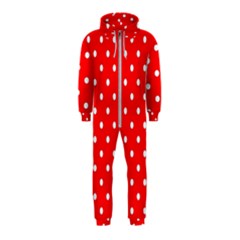 1950 Red White Dots Hooded Jumpsuit (kids) by SomethingForEveryone