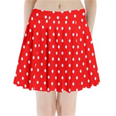 1950 Red White Dots Pleated Mini Skirt by SomethingForEveryone