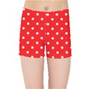 1950 Red White Dots Kids  Sports Shorts View1