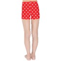 1950 Red White Dots Kids  Sports Shorts View2