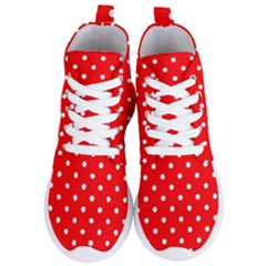 1950 Red White Dots Women s Lightweight High Top Sneakers by SomethingForEveryone