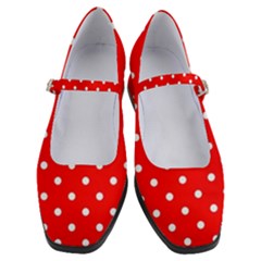 1950 Red White Dots Women s Mary Jane Shoes by SomethingForEveryone