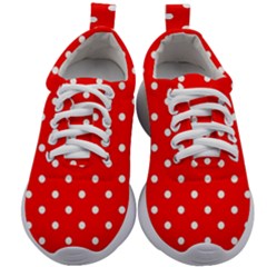 1950 Red White Dots Kids Athletic Shoes