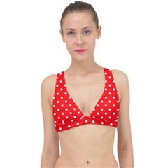 1950 Red White Dots Classic Banded Bikini Top by SomethingForEveryone