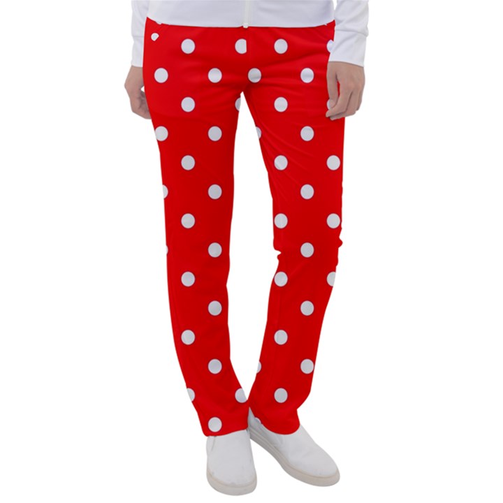 1950 Red White Dots Women s Casual Pants