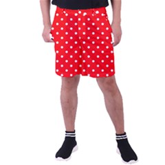 1950 Red White Dots Men s Pocket Shorts