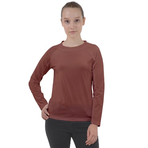 Burnt Sienna Women s Long Sleeve Raglan Tee by kiernankallan