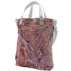 Flowing Petals Canvas Messenger Bag by kaleidomarblingart