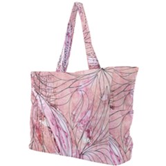 Flowing Petals Simple Shoulder Bag by kaleidomarblingart