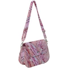 Flowing Petals Saddle Handbag by kaleidomarblingart