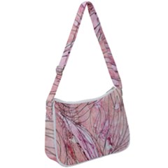 Flowing Petals Zip Up Shoulder Bag by kaleidomarblingart