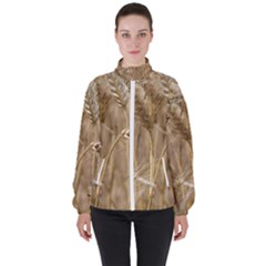 Wheat-field Women s High Neck Windbreaker by SomethingForEveryone