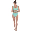 1950 Sea Foam Green White Dots Bandaged Up Bikini Set  View2