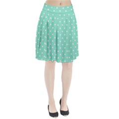 1950 Sea Foam Green White Dots Pleated Skirt by SomethingForEveryone