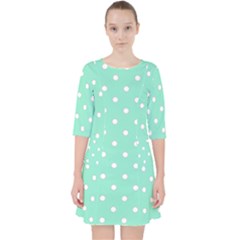 1950 Sea Foam Green White Dots Pocket Dress by SomethingForEveryone