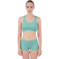 1950 Sea Foam Green White Dots Work It Out Gym Set by SomethingForEveryone