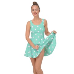 1950 Sea Foam Green White Dots Inside Out Casual Dress by SomethingForEveryone