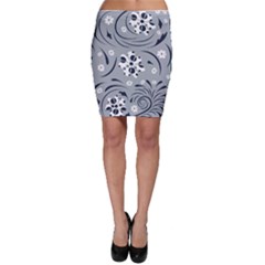 Folk Flowers Pattern Floral Surface Bodycon Skirt by Eskimos