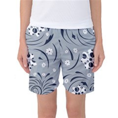 Folk Flowers Pattern Floral Surface Women s Basketball Shorts by Eskimos