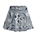 Folk flowers pattern Floral surface Mini Flare Skirt View1