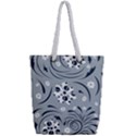 Folk flowers pattern Floral surface Full Print Rope Handle Tote (Small) View2