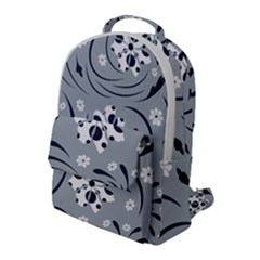 Folk Flowers Pattern Floral Surface Flap Pocket Backpack (large) by Eskimos