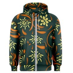 Folk Flowers Pattern Floral Surface Men s Zipper Hoodie by Eskimos