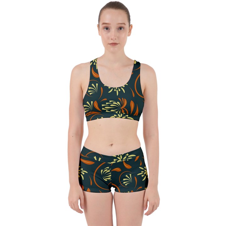 Folk flowers pattern Floral surface Work It Out Gym Set